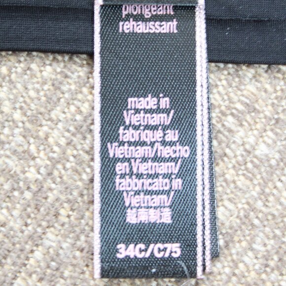 Victoria's Secret Bra Size 34C Uplift Plunge Plongeant Front Close Black - Picture 10 of 12